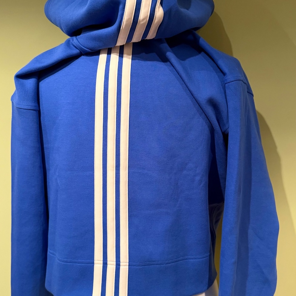 ADIDAS FARM RIO hoodie cropped royal blue XS New With tags! Butterfly - Picture 5 of 9
